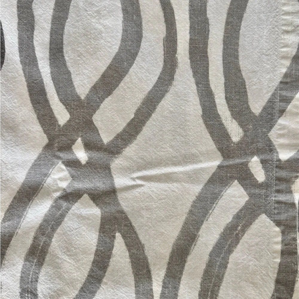 2 West Elm Gray Scribble Curtains Cotton 80”x46”